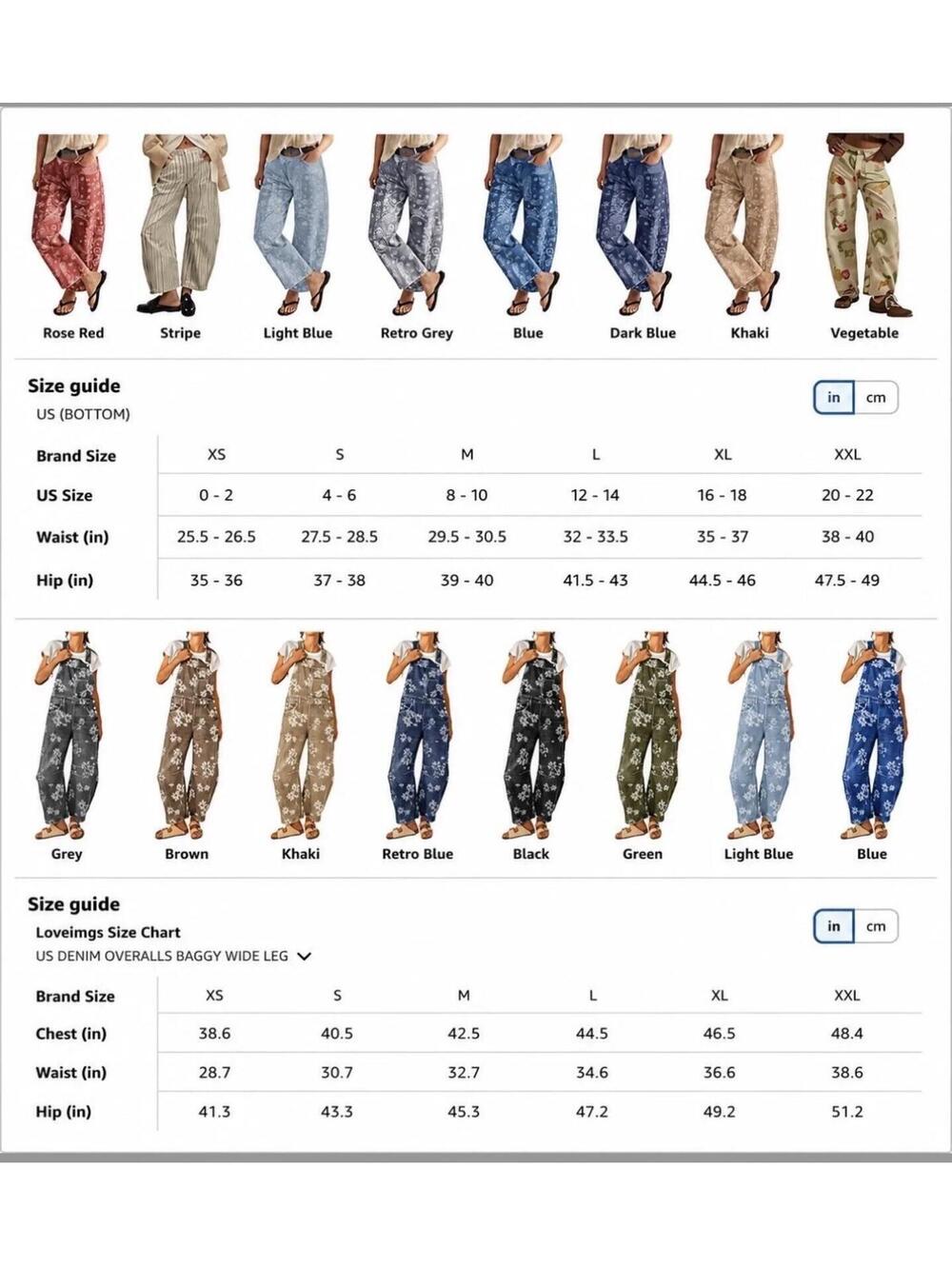 loveimgs Women Boyfriend Baggy Barrel Jeans -Tan - Picture 3 of 3